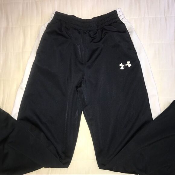Under Armour boys athletic black and white pants - Picture 1 of 5